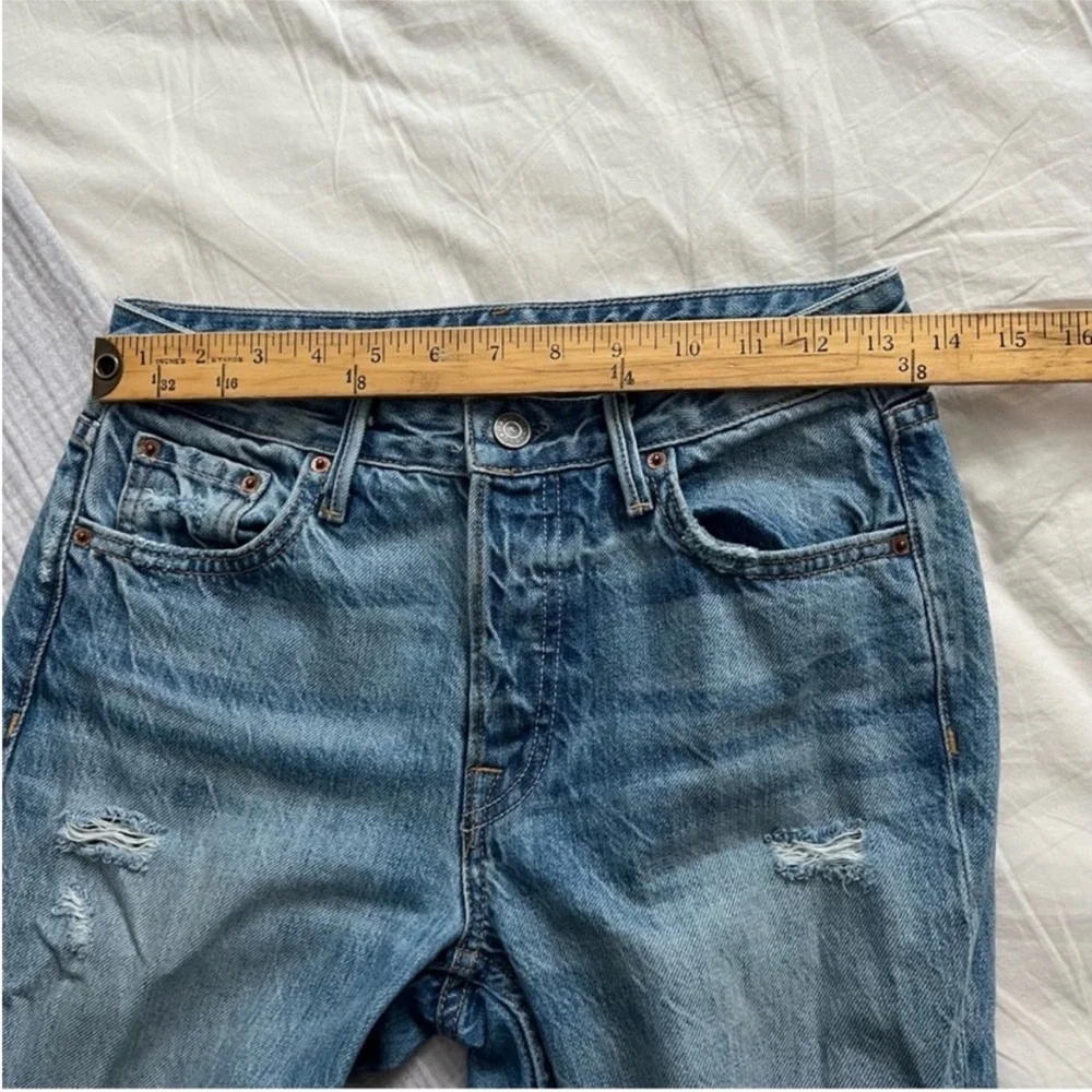 GRLFRND Kiara Mid-Rise Tomboy Jean in Domenico (blue) Size 24